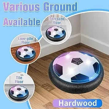 Hover Soccer Ball, Hover Ball Soccer Toy for Kids, Gravity Hover Football with Led Light, Battery Operated Ball Soccer Indoor Outdoor Air Floating Soccer Ball Toy for Boys Girls Birthday