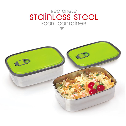 Random Color - Reusable Large Capacity Stainless Steel Lunch Box, Bento Box