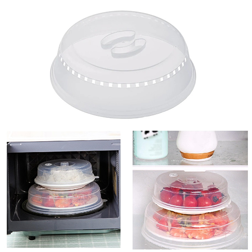 Microwave Dish Covers, Plastic Steam Vent Splatter Lid, Microwave Food Cover