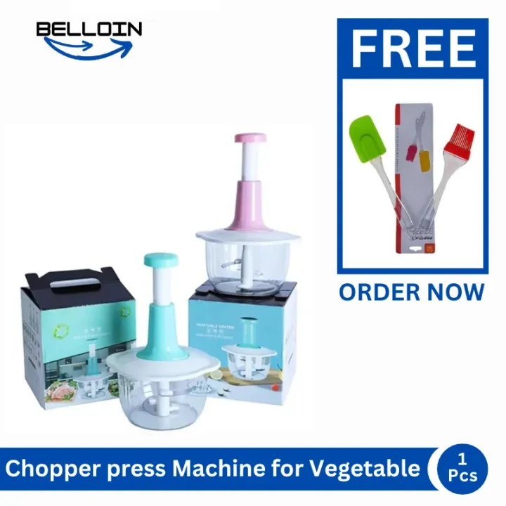 Chopper press Machine for Vegetable, Hand chopper Manual Food Chopper, big size 1500ML