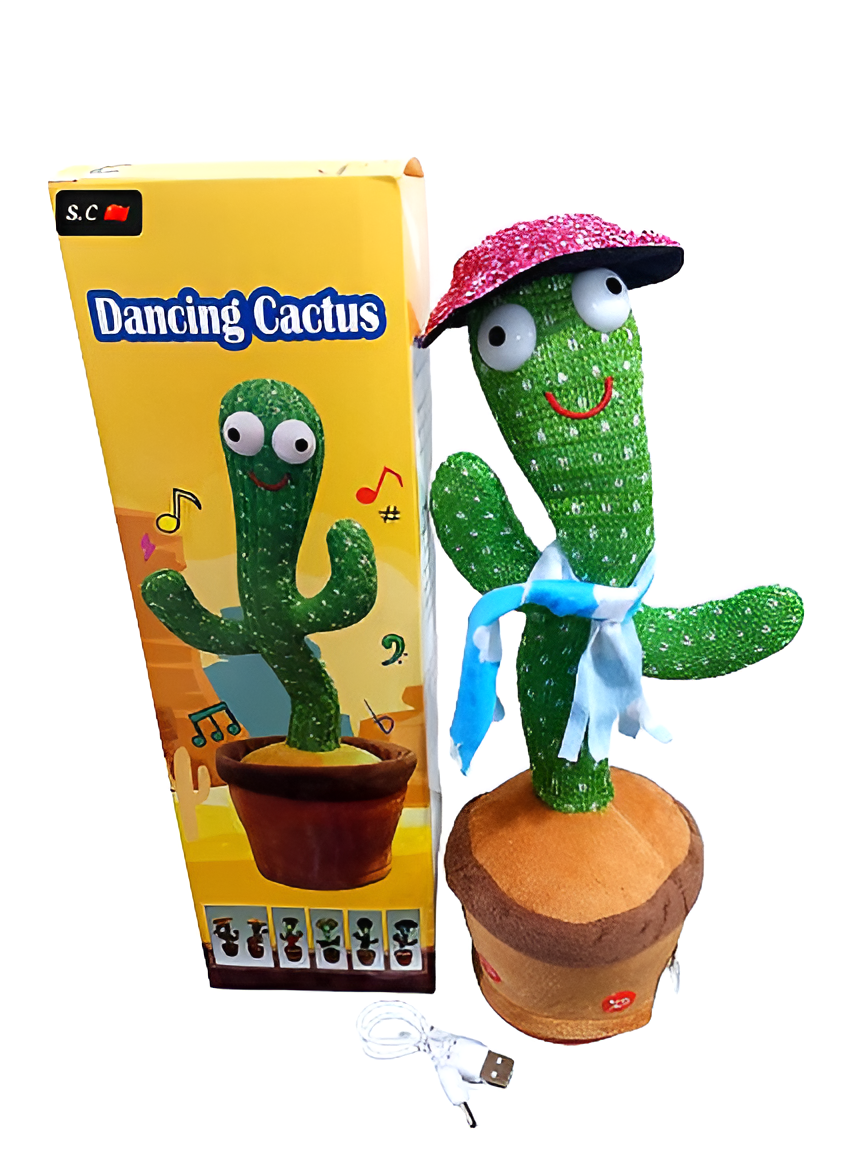 Dancing Cactus Toys for Kids Educational Plush Baby Toy Talking & Singing Electronic Pets for 6 to 12 Months Toddler Repeats What You Say Voice Recorder Musical Toys with 120 Songs Dancing Cactus ,Tal