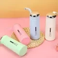 Water Bottles, Water bottle for Girls, Insulated Glass/Plastic Double Walled Keeps Water Cold and Hot for Hours, Easy to Carry for Walking, Hiking, School, etc, 410ml.